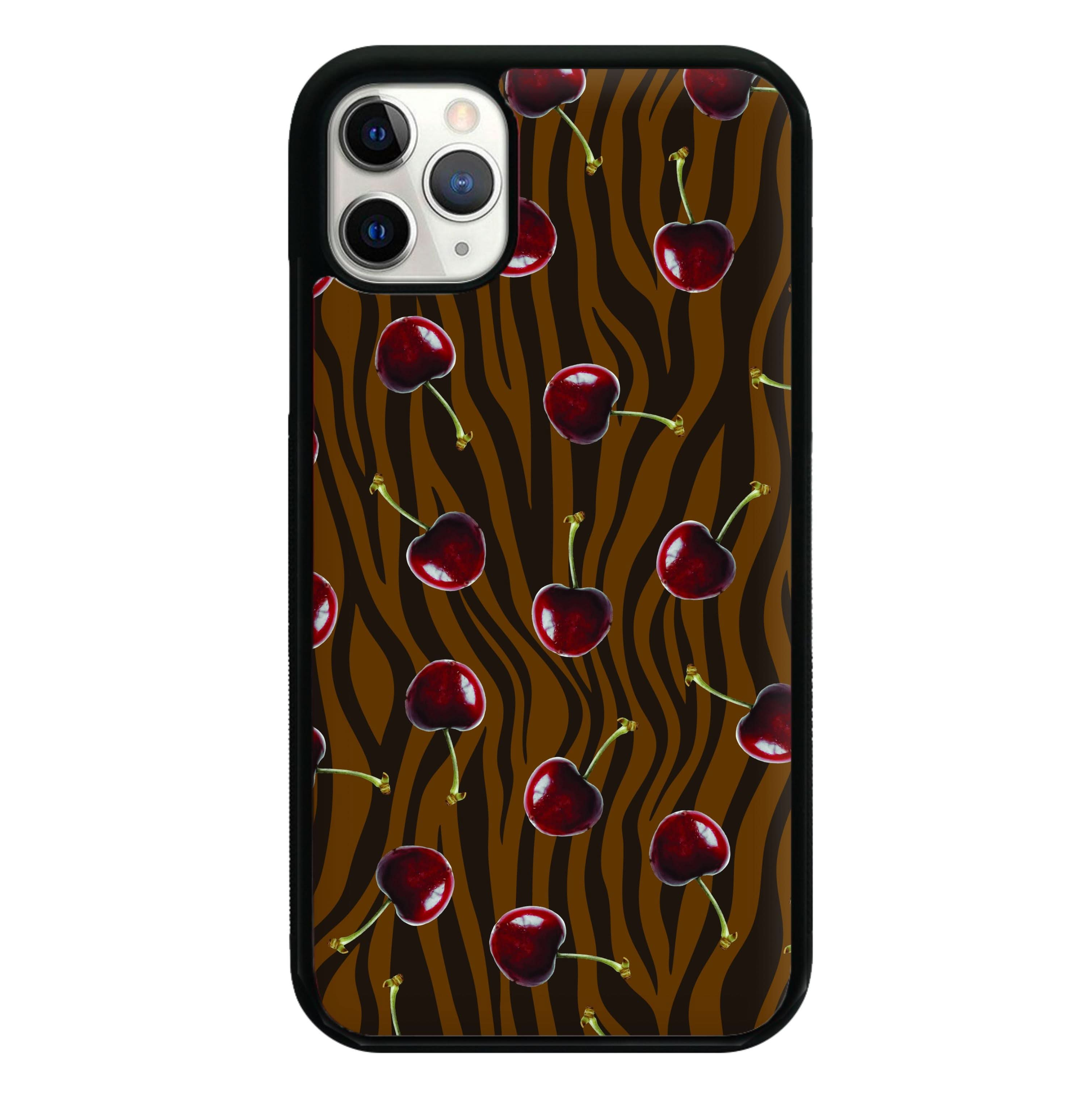 Animal Print With Cherries Pattern Phone Case