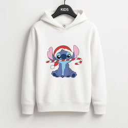 Cute Blue Alien Candycane Kids Hoodie