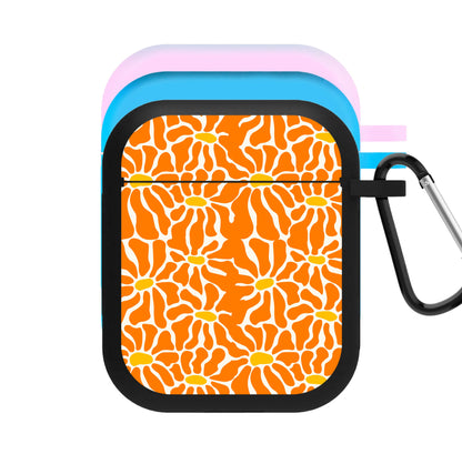 Orange Flowers - Summer AirPods Case