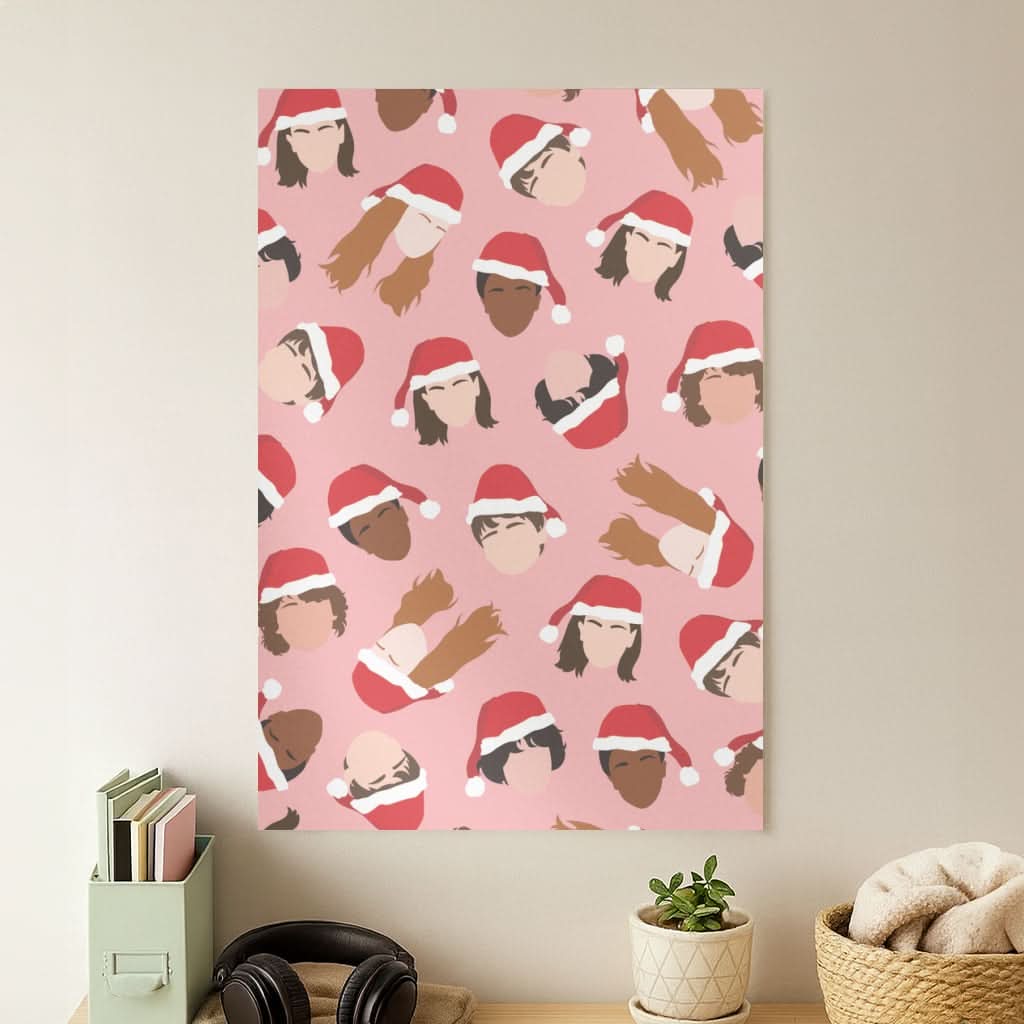 Christmas Stranger Crew Pattern Poster