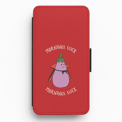 Mornings Suck Plush - Halloween Flip / Wallet Phone Case