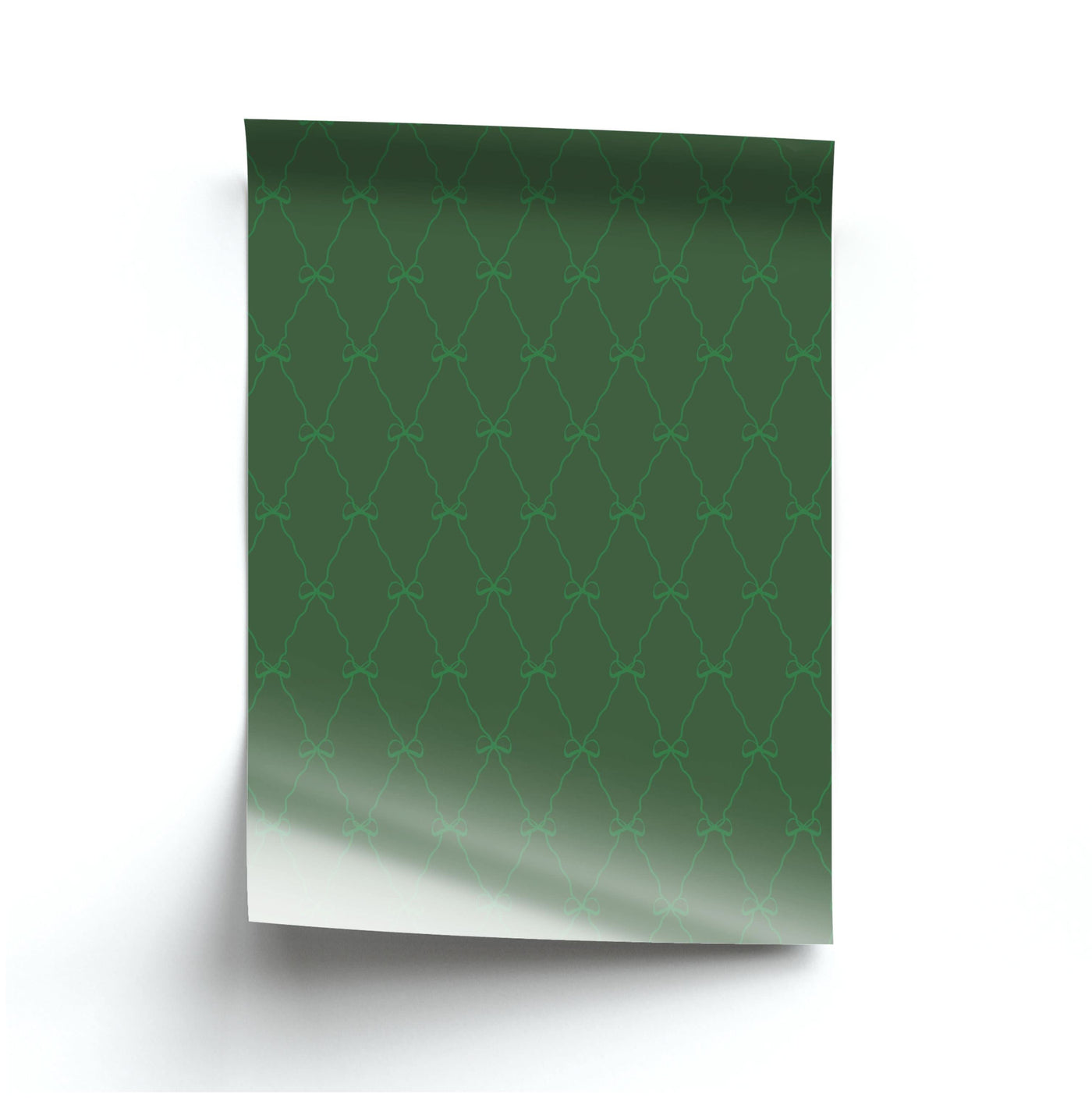 Green Bow Pattern Poster