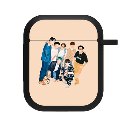 Casual K-Pop Band Band AirPods Case