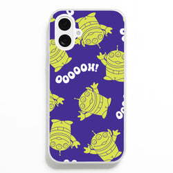 Toy Aliens Silhouette Pattern iPhone 16 Plus Case