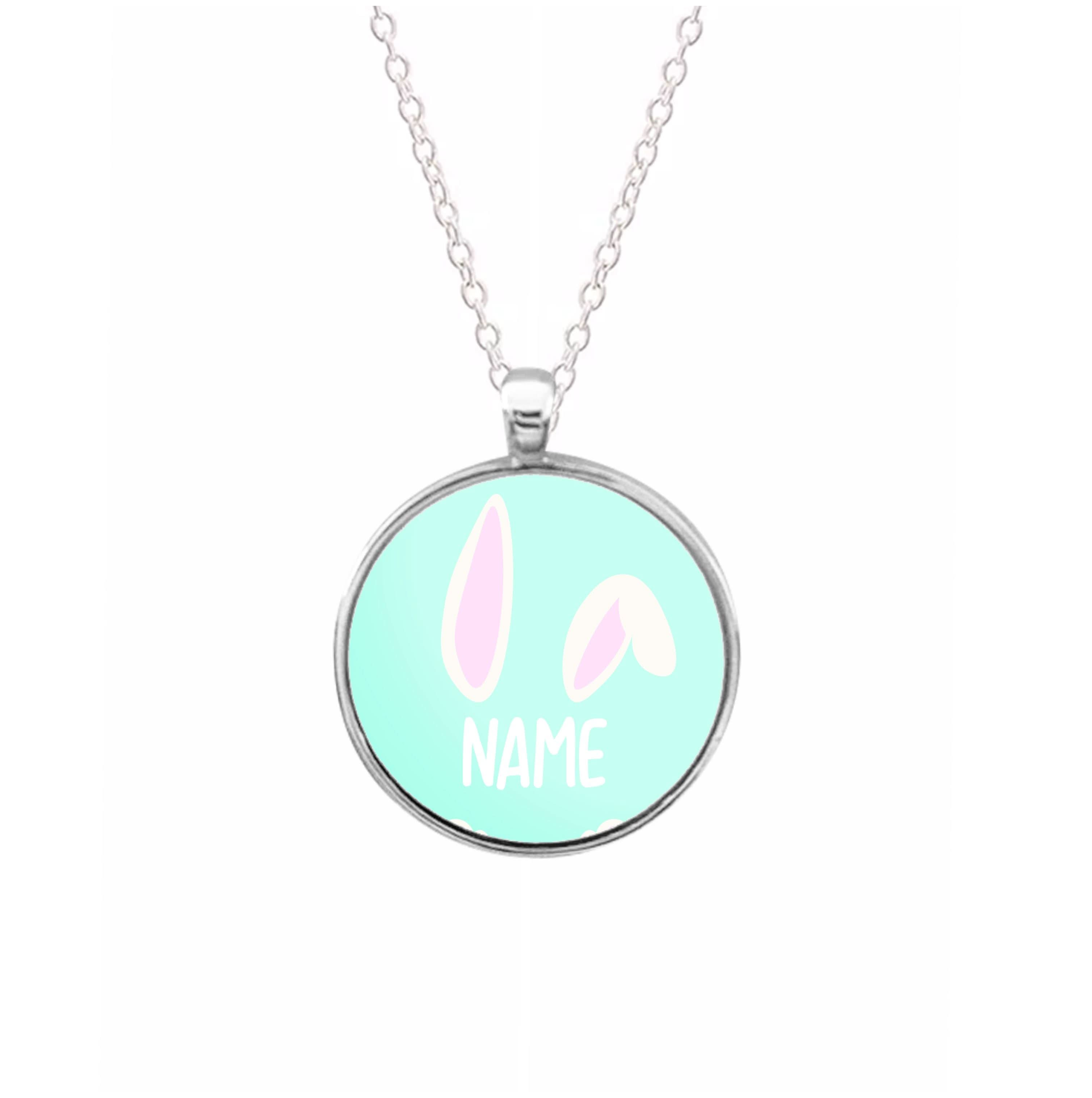 White Bunny Personalised Necklace