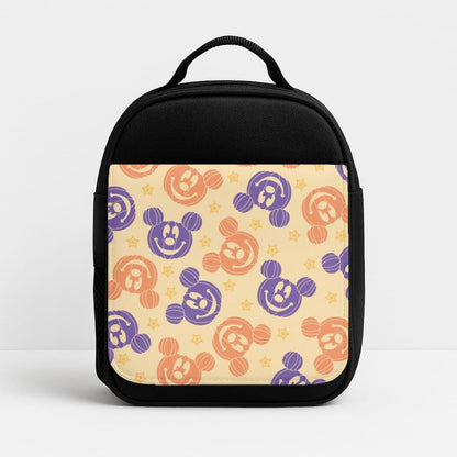 Pumkin Mouse And Stars Pattern Insulated Lunch Bag