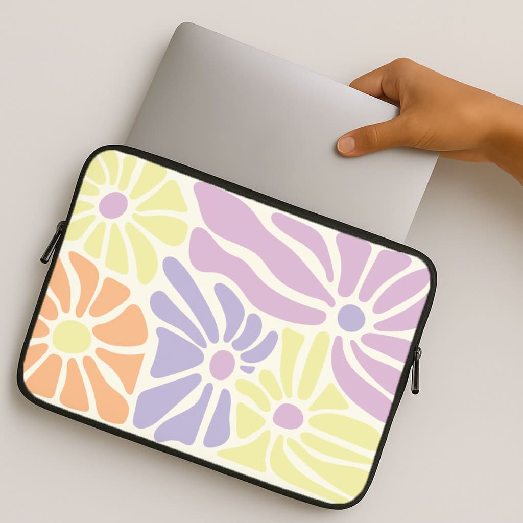 Pastel Abstract Flowers MacBook Cover