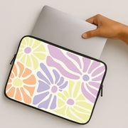 Pastel Abstract Flowers Laptop Sleeve 2