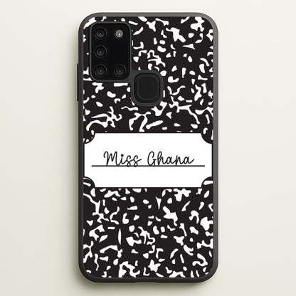 Personalised School Notebook Galaxy A21s Case