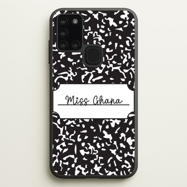 Personalised School Notebook Galaxy A21s Case