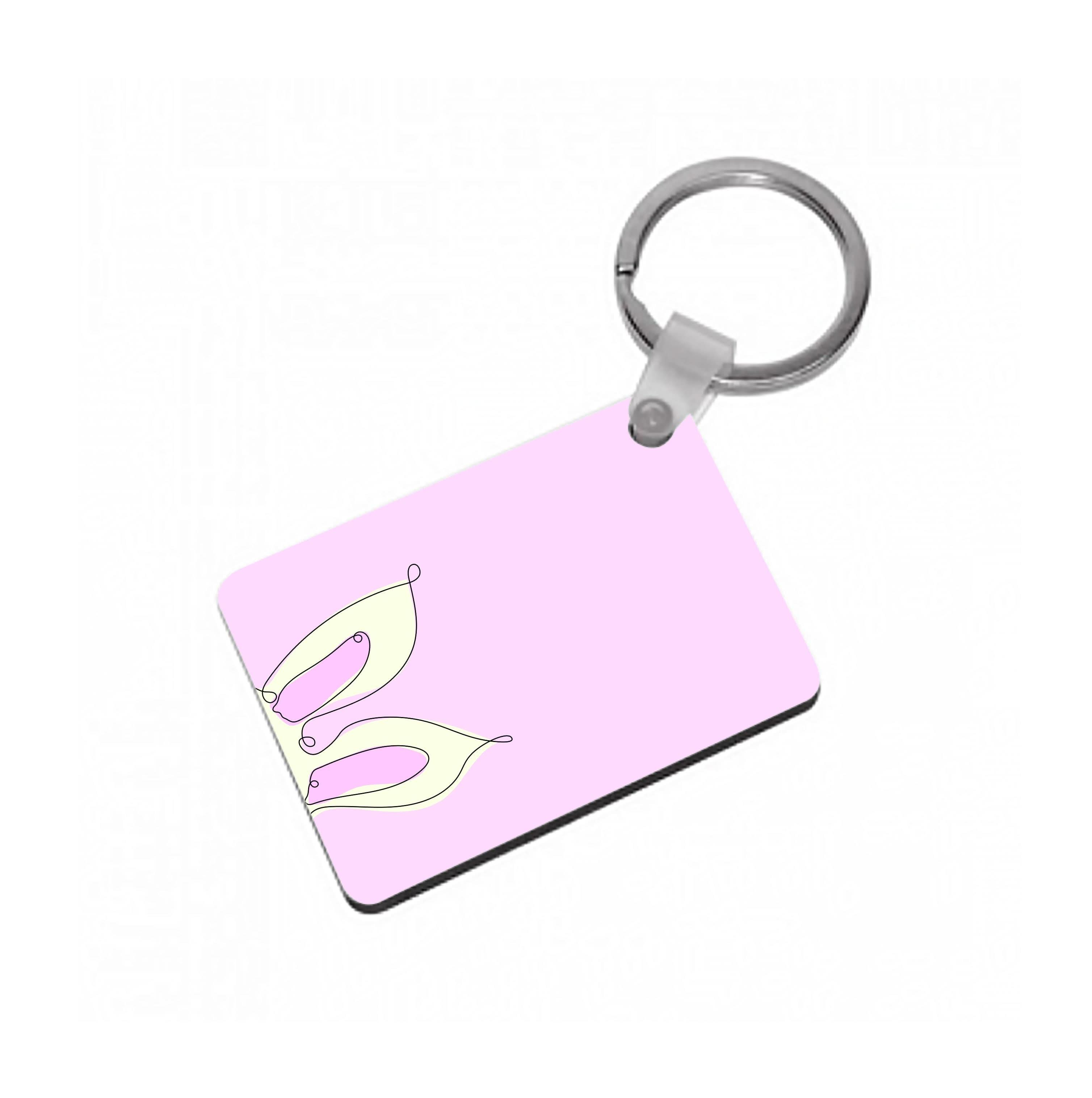 Outline Bunny Ears Keyring