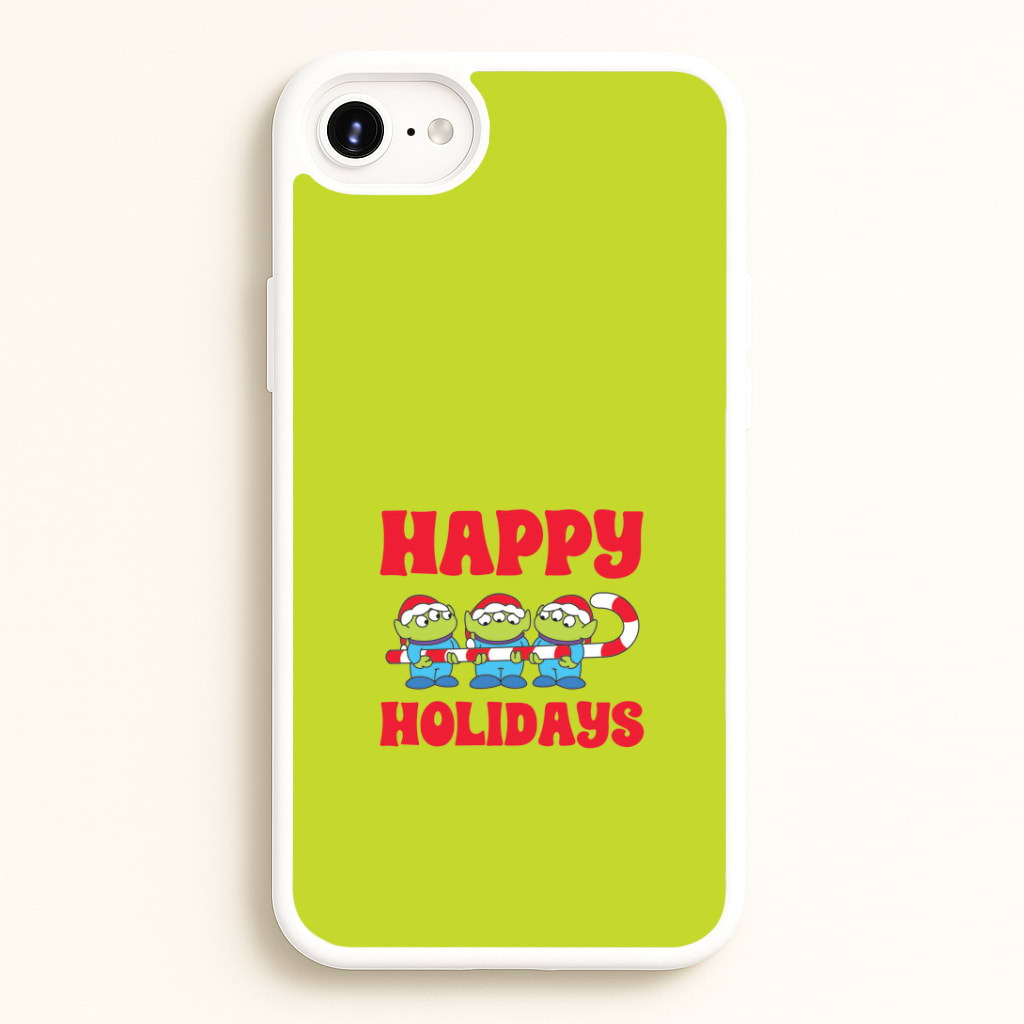 Happy Holidays Cute Green Aliens iPhone 6 Plus / 7 Plus / 8 Plus Case