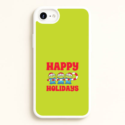 Happy Holidays Cute Green Aliens iPhone 6 Plus / 7 Plus / 8 Plus Case