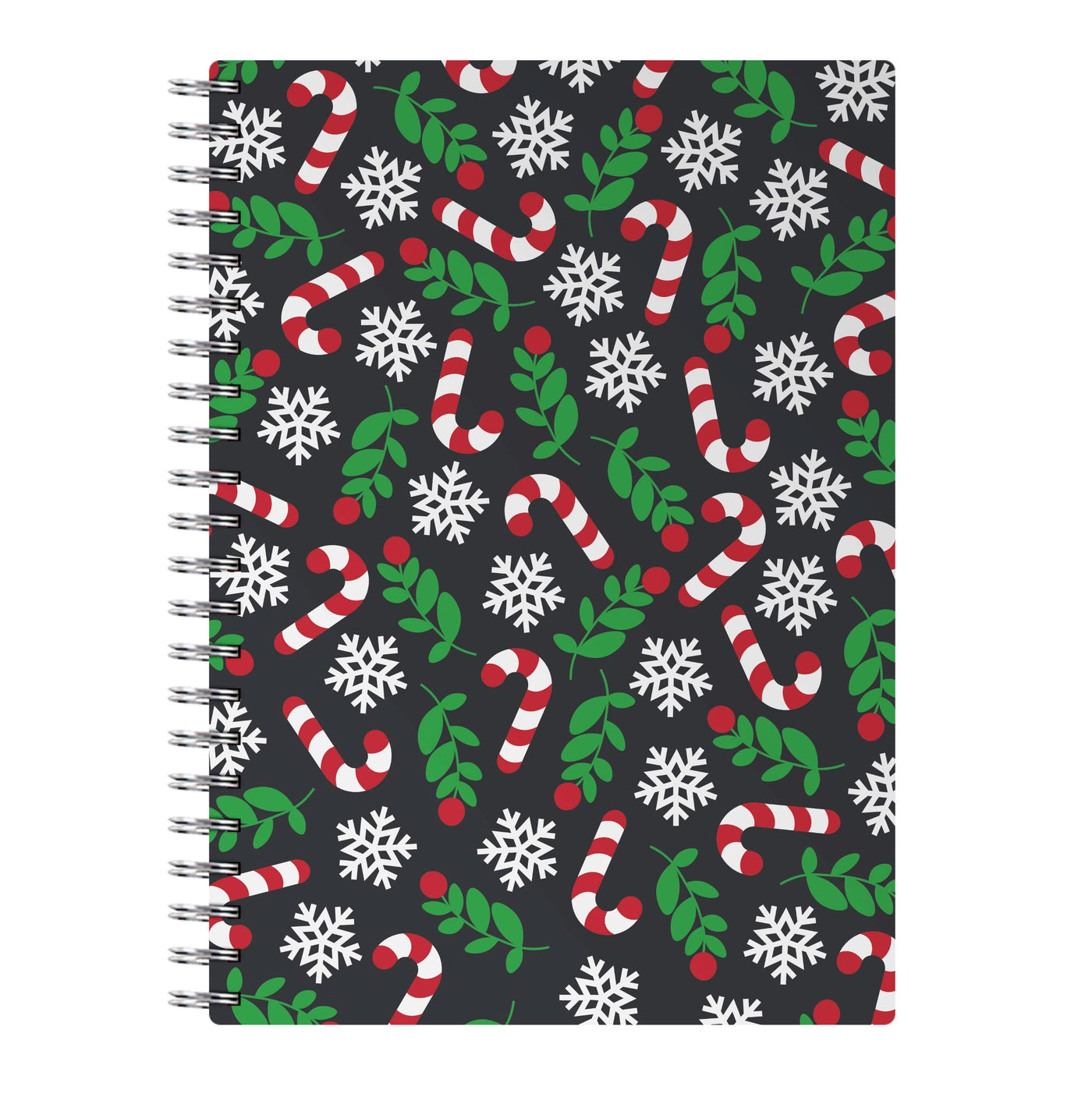 Snow Black Pattern Notebook