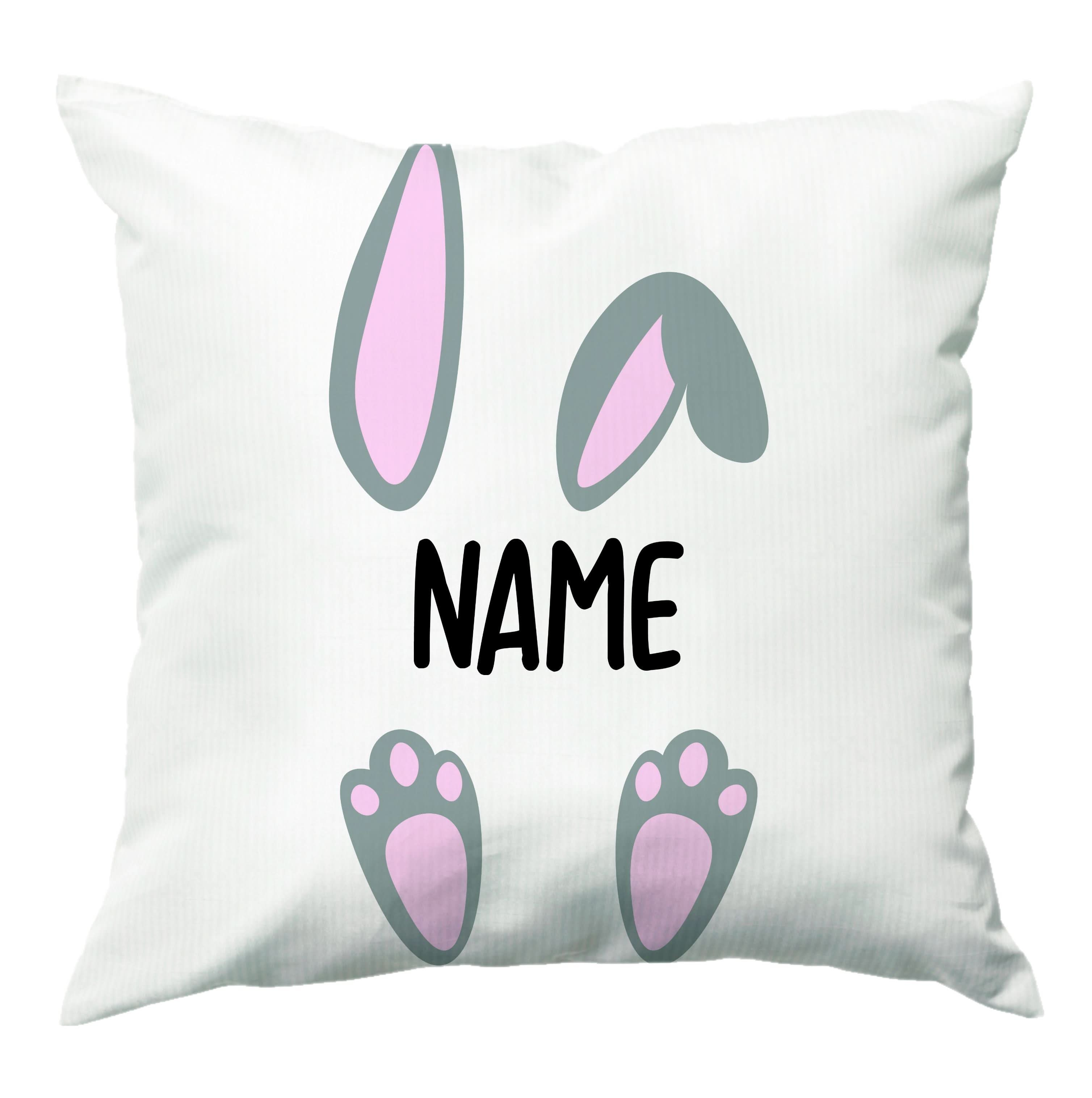 Grey Bunny Personalised Cushion