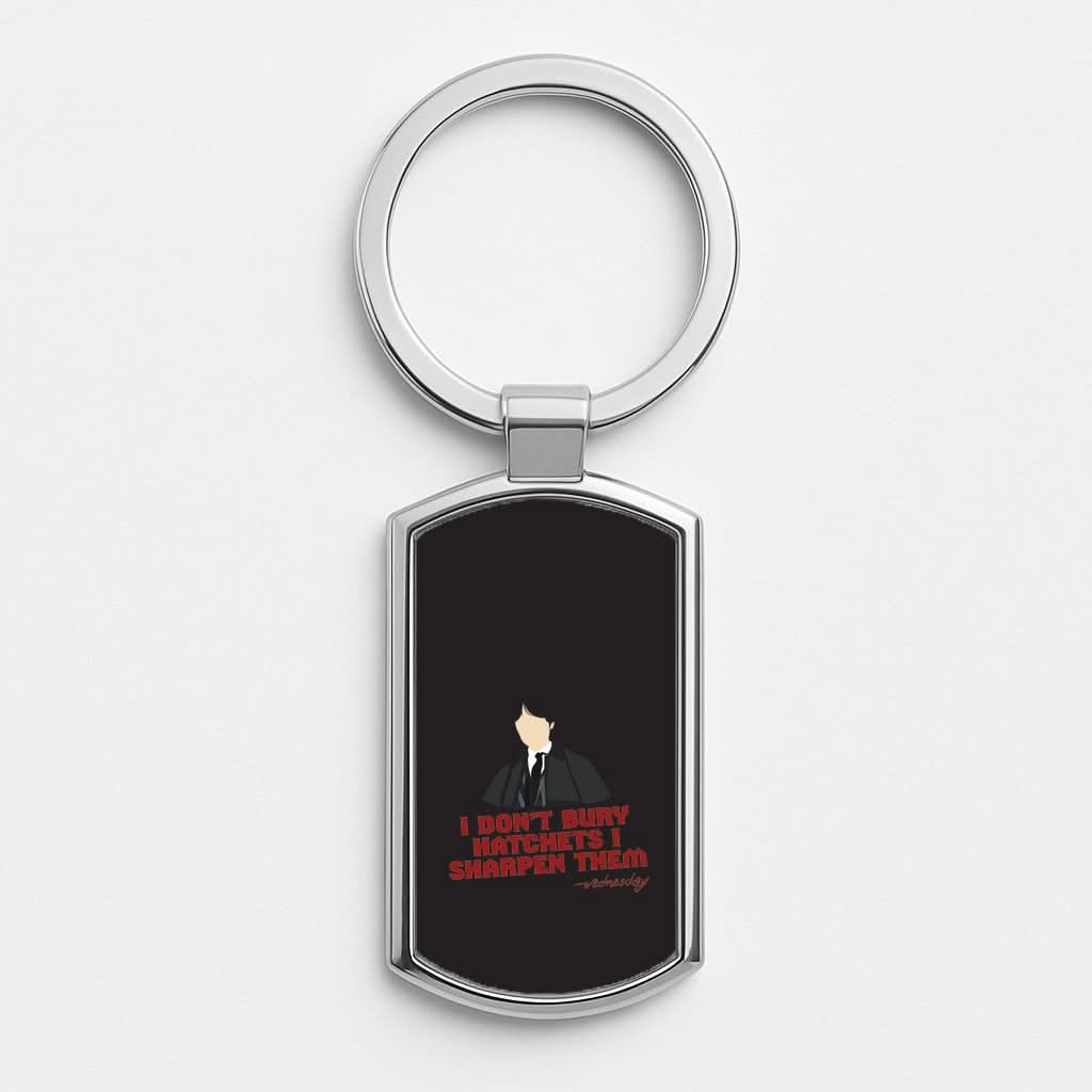 I Sharpen Them Silver Metal Keyring