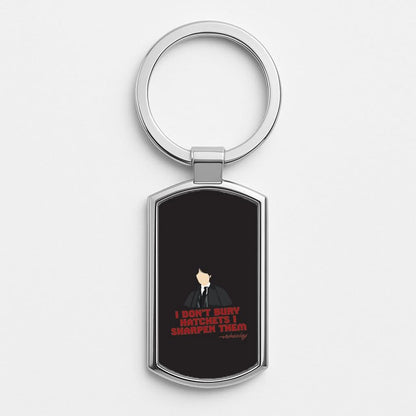 I Sharpen Them Silver Metal Keyring