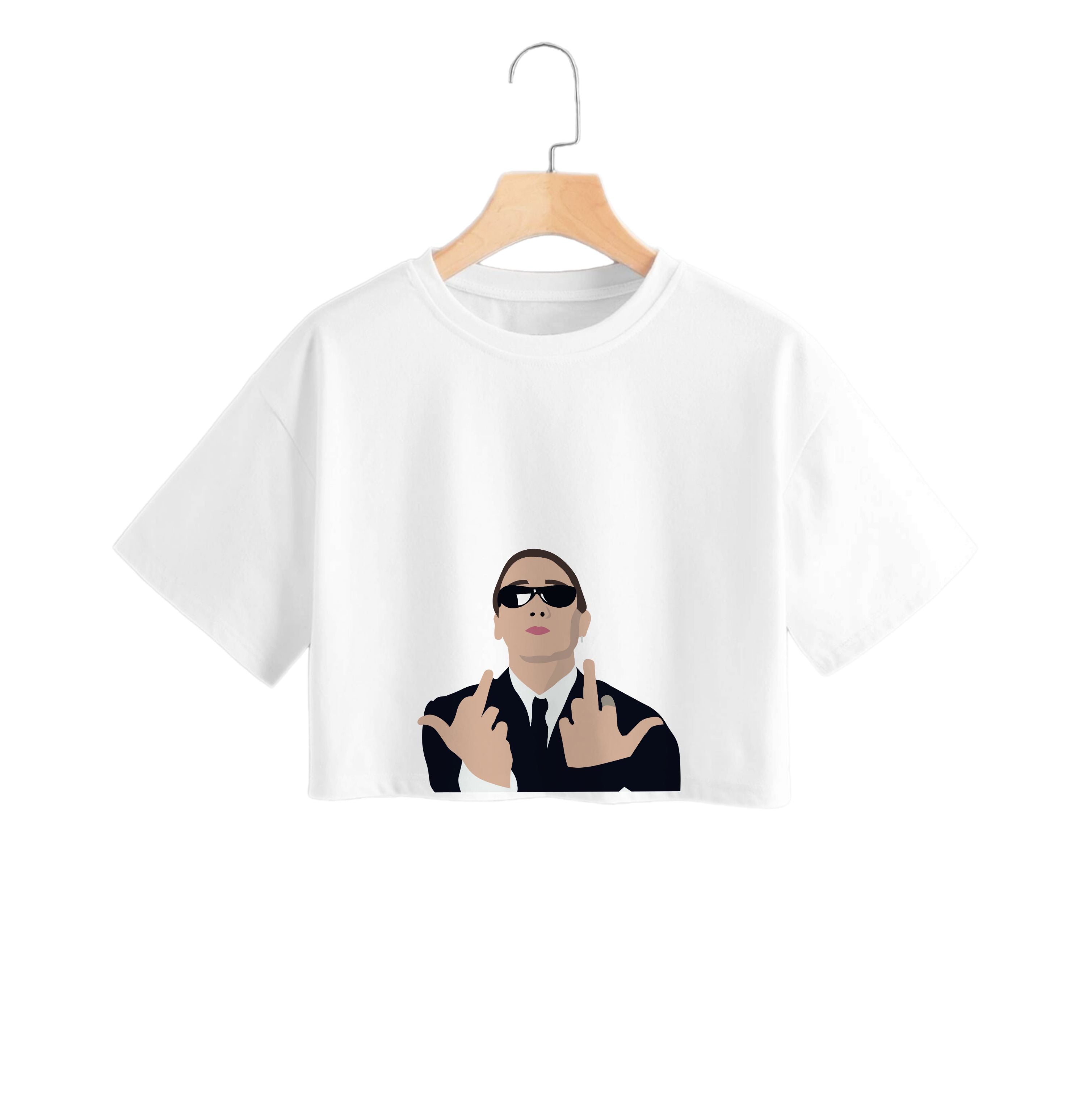 Middle Finger Crop Top