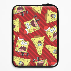Christmas Cartoon Sponge Stripes Pattern Universal Laptop Sleeve