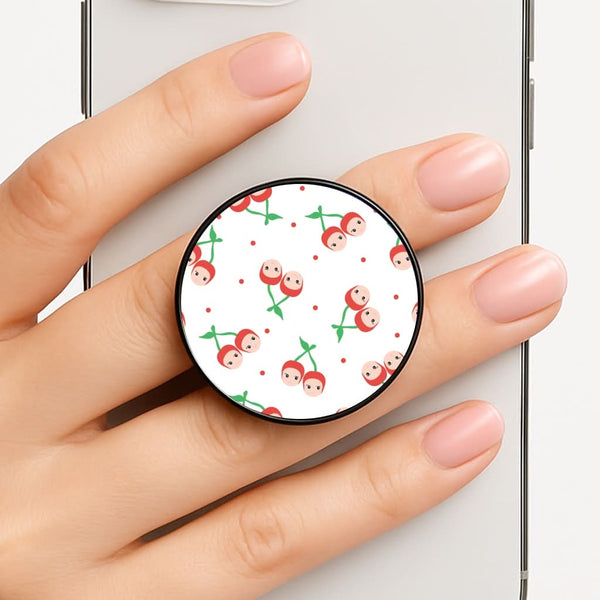 Cherry Angels Pattern Phone Grip