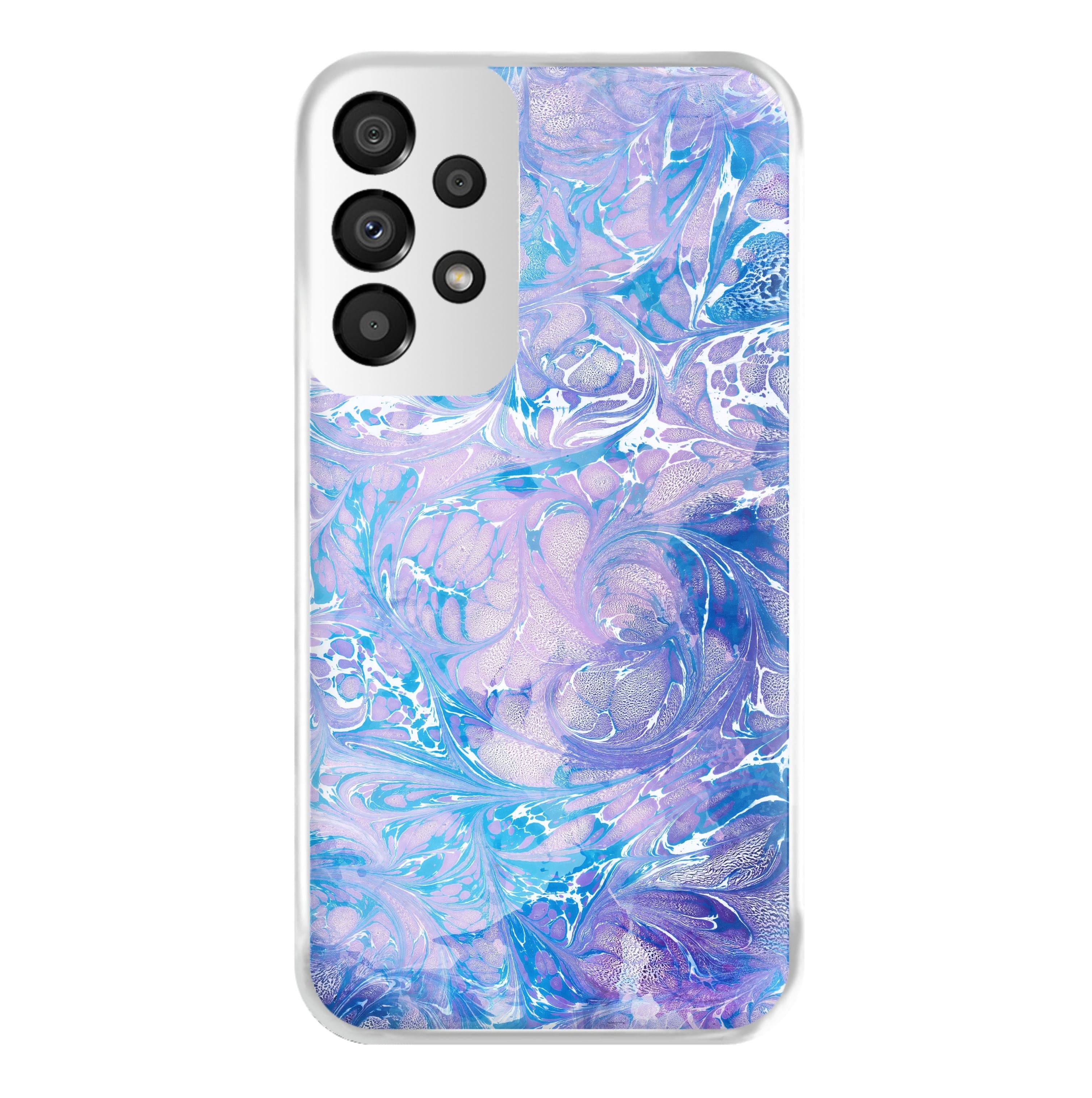 Sea Blue Swirly Marble Phone Case