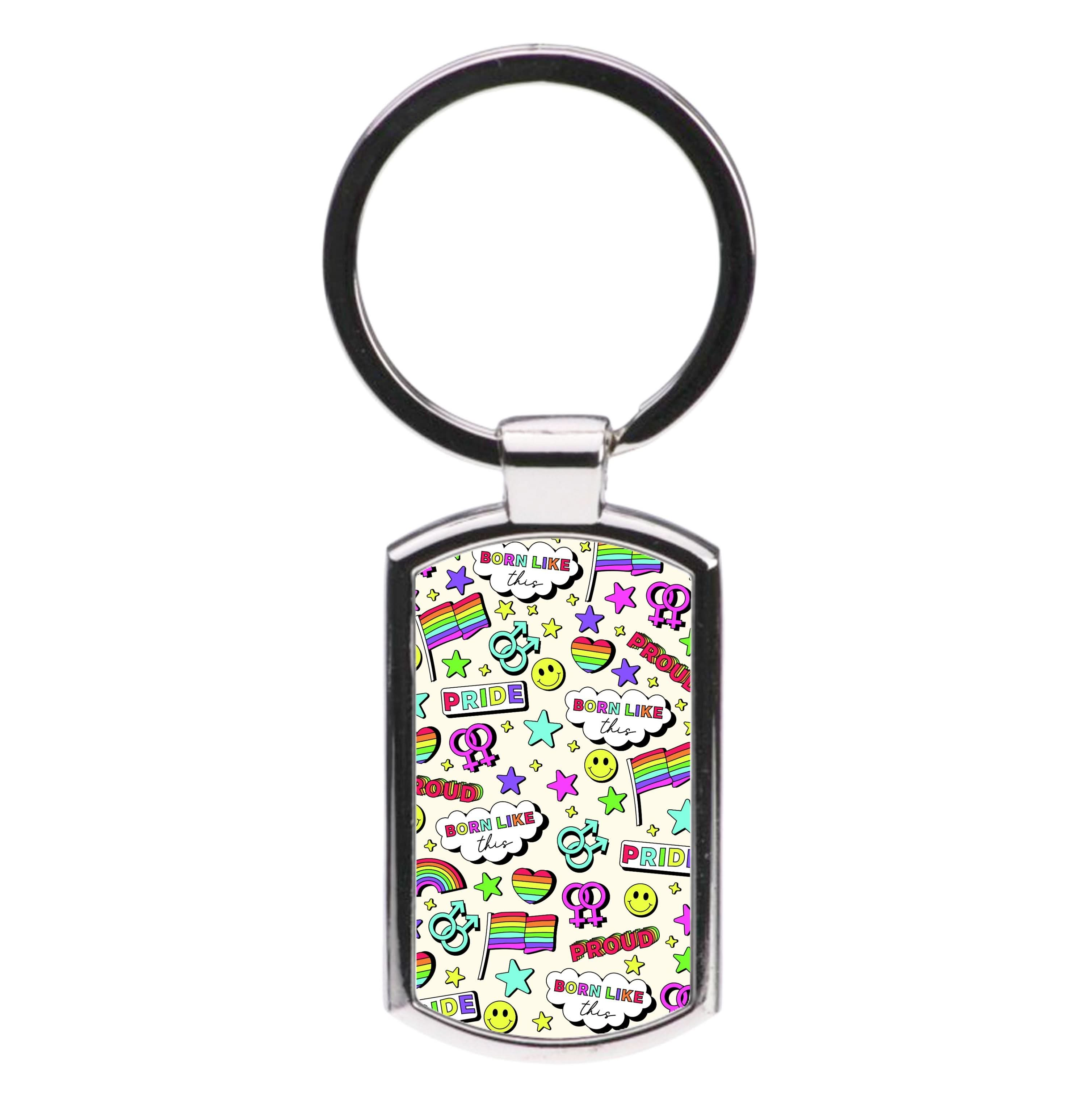 Light Pride Stickers Luxury Keyring