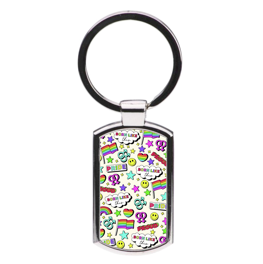 Light Pride Stickers Luxury Keyring