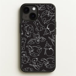 Halloween Plushies Pattern II - Halloween iPhone 13 Mini Case