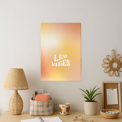 Leo Vibes Gradient Zodiac Art Print