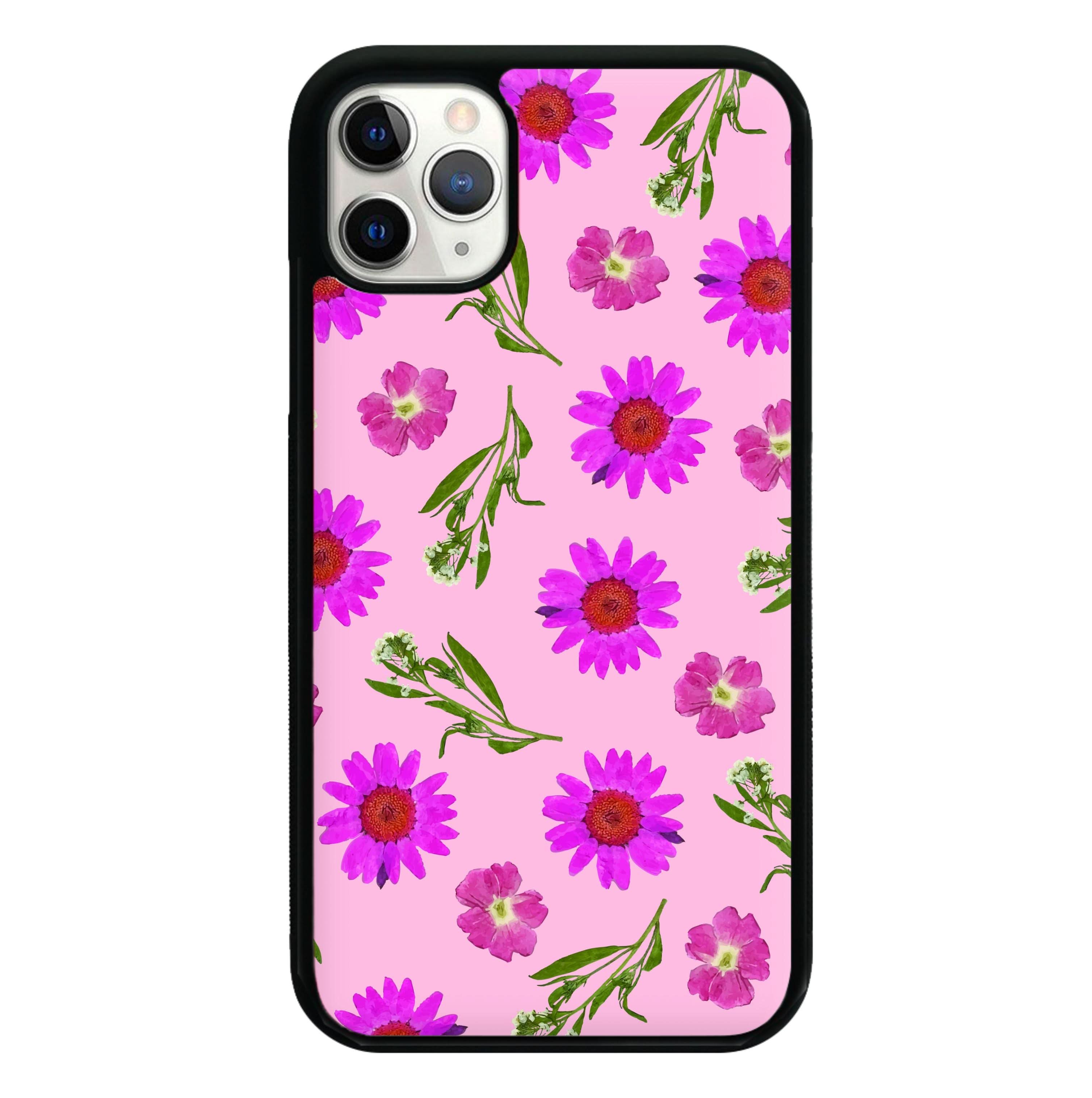 Pressed Pink Flowers Pattern  Phone Case