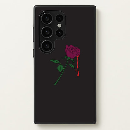Dark Pink Rose Galaxy S24 Ultra Case