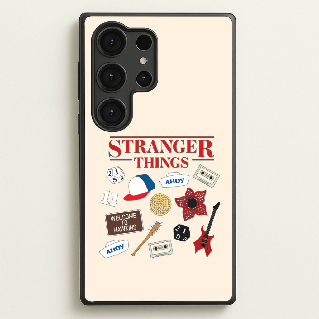 Stranger Things Cartoon Icons Galaxy S25 Ultra Case