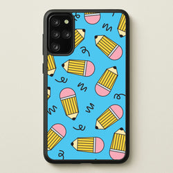 Pencils And Scribbles Pattern Galaxy S20 Plus Case