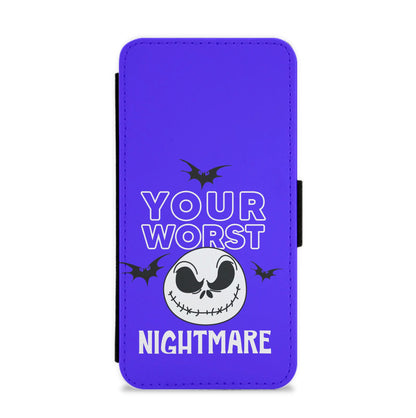 Your Worst Nightmare Purple Flip / Wallet Phone Case