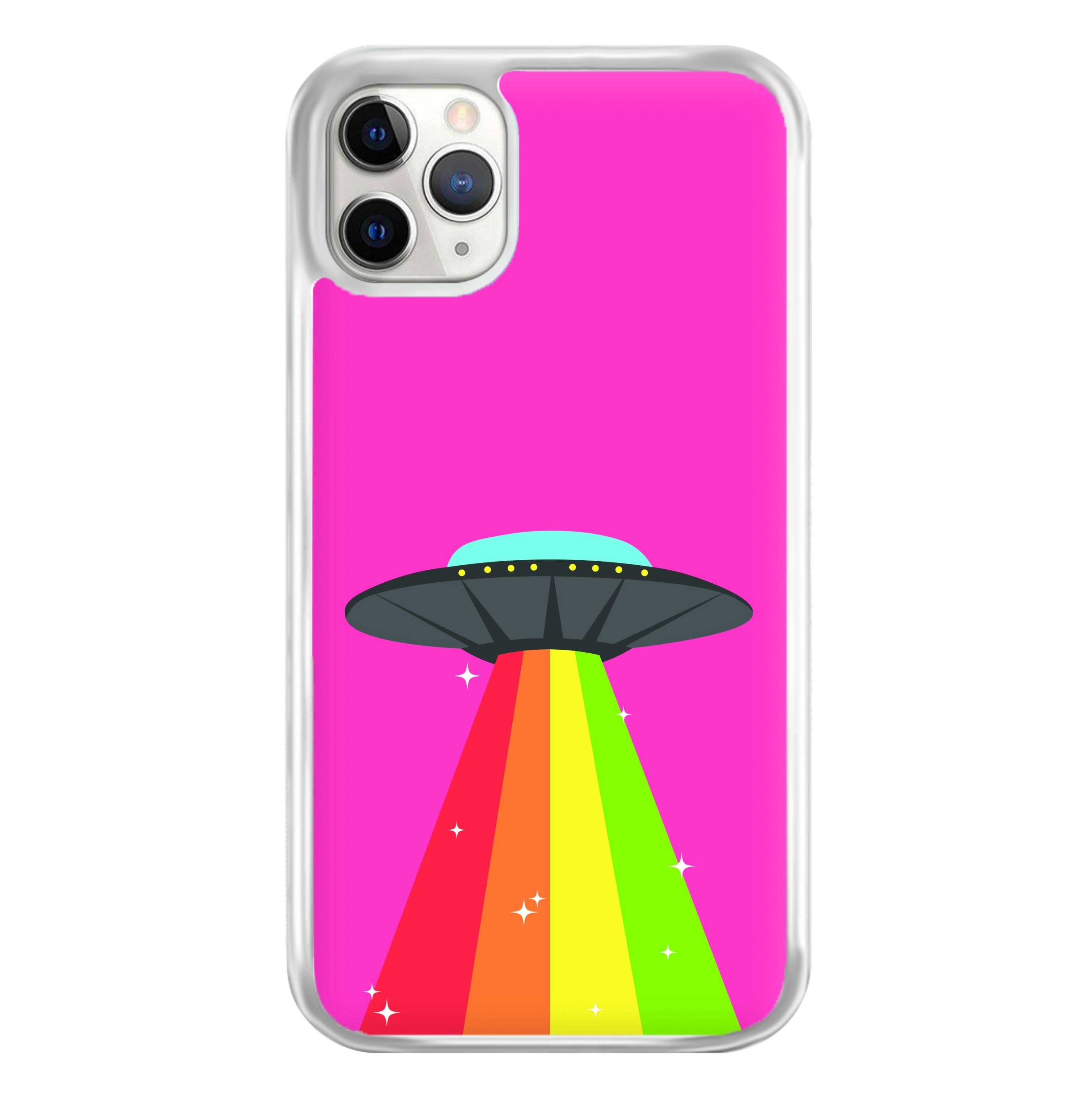 Rainbow Alien Spaceship Phone Case