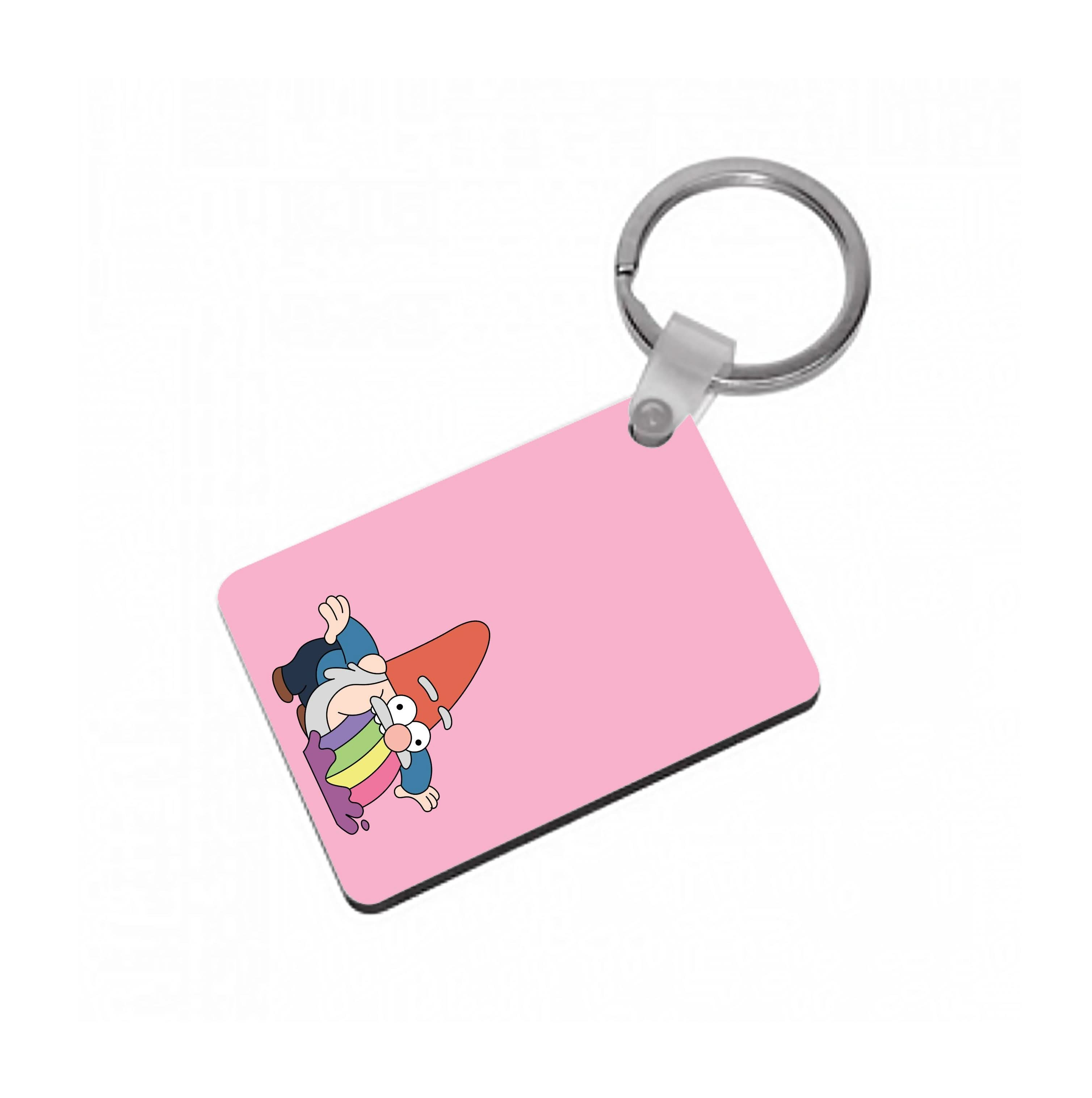 Garden Gnome Rainbow Keyring