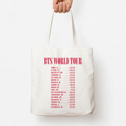 K-Pop Band World Tour List 2026 Tote Bag 1