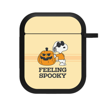 Feeling Spooky Cartoon Beagle AirPods Case