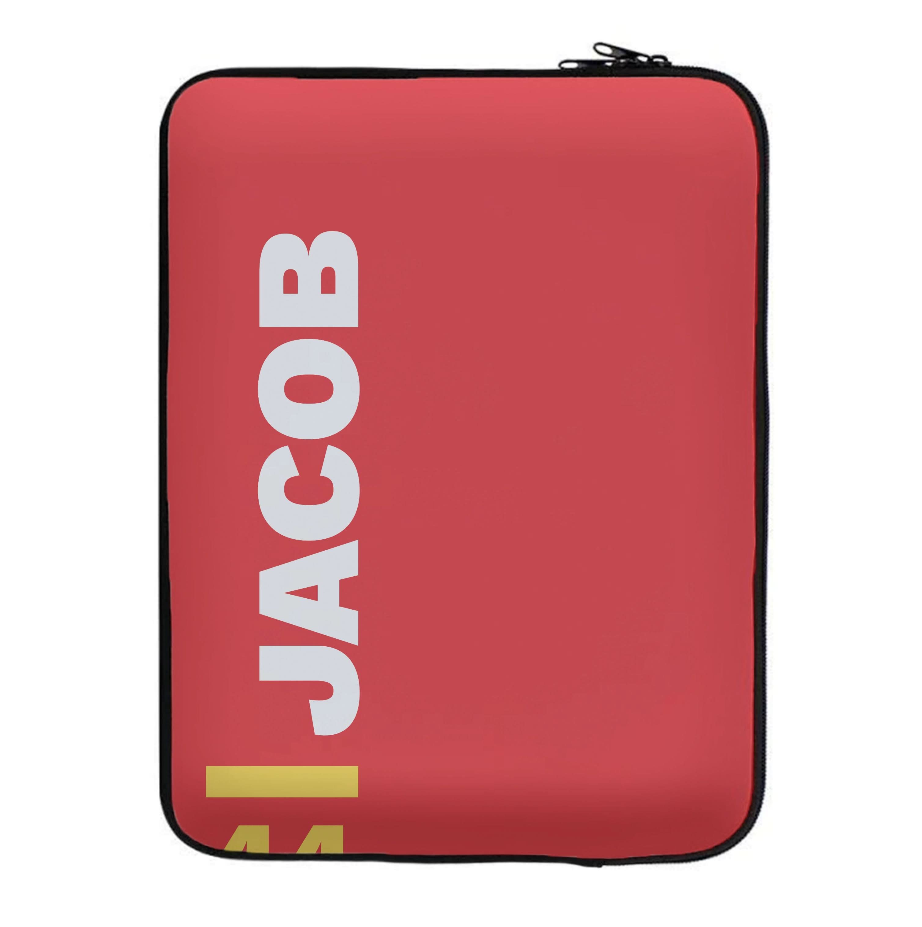 Personalised F1 Driver Red Laptop Sleeve