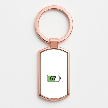 6 7 Battery Rose Gold Keyring