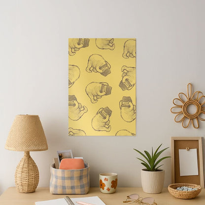 Winnie Honey Pot Pattern Art Print