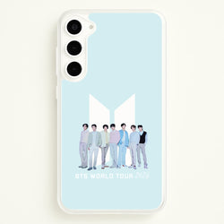 K-Pop Band Tour Pastel Blue Galaxy S23 Plus Case