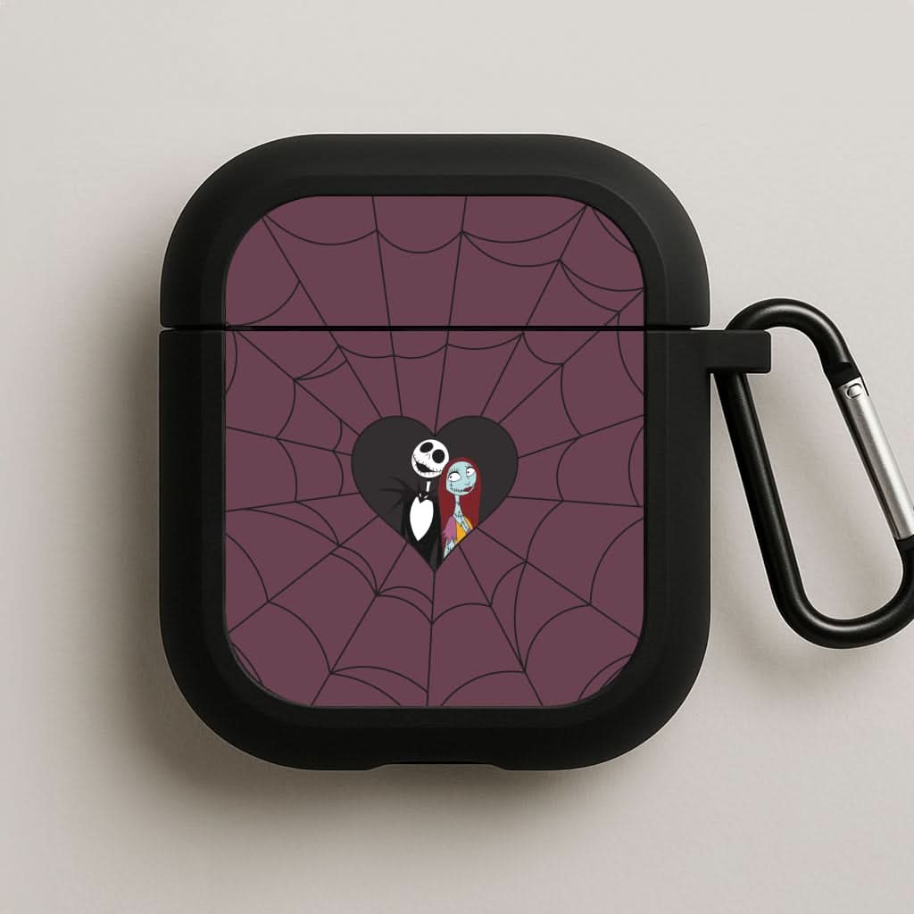 J And S Cobweb Heart AirPods Case