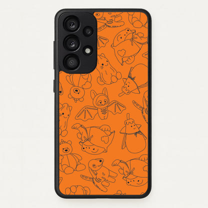 Halloween Plushies Pattern I - Halloween Galaxy A33 Case