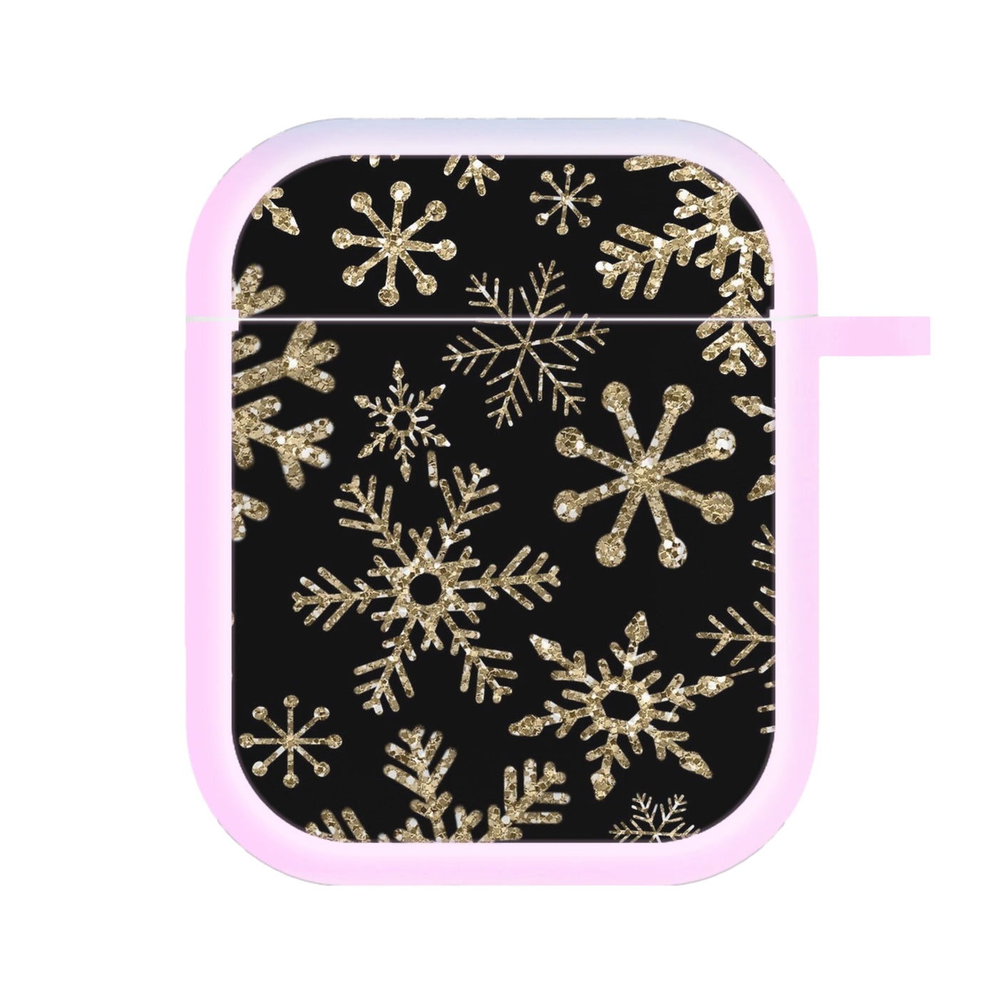 Gold Snowflake Pattern AirPods Case