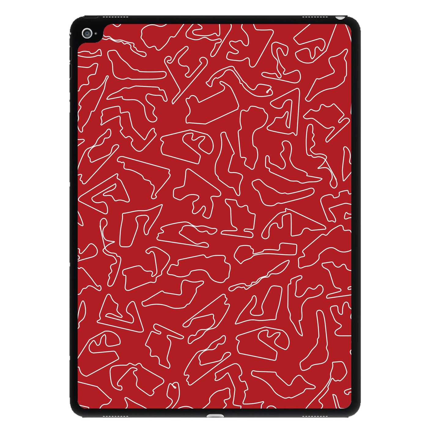 Track Outlines Red iPad Case