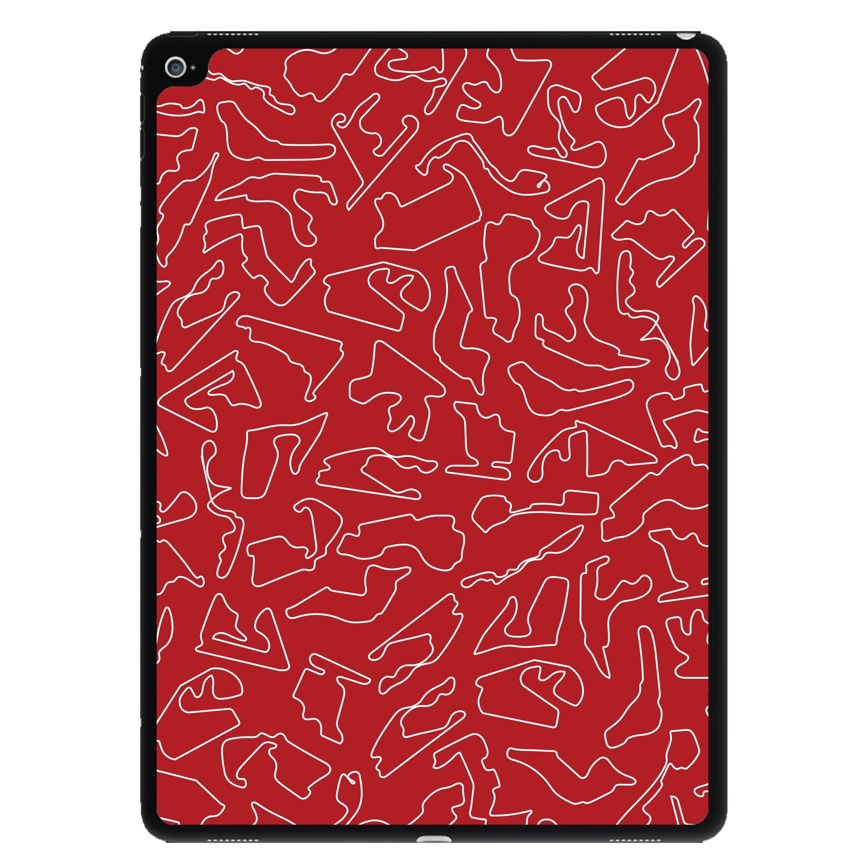 Track Outlines Red iPad Case