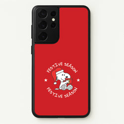 Cartoon Beagle Festive Season Galaxy S21 Ultra Case