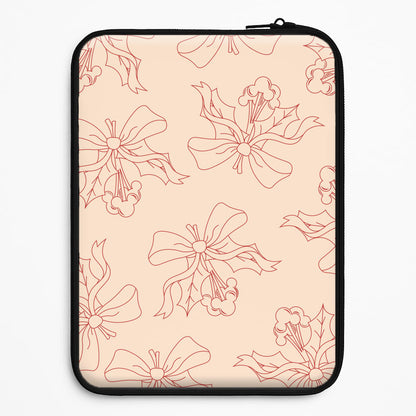 Cartoon Mouse Holly Pattern Universal Laptop Sleeve