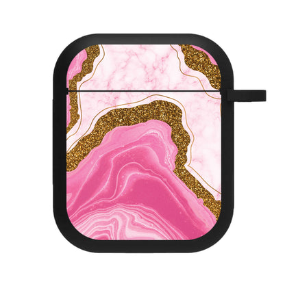 Marble Rock Veins And Glitter AirPods Case
